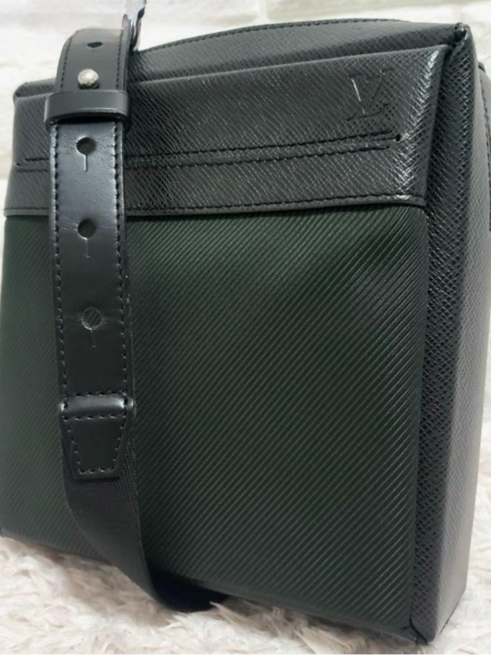 Louis Vuitton Black & Green Crossbody Bag